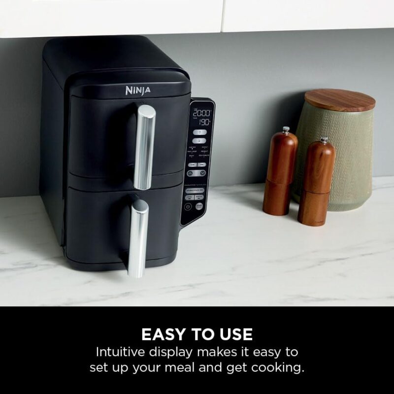 Ninja SL300UK Double Stack Air Fryer - Vertical Dual Zone, 7.6L, 2 Drawers & Racks, 6 Cooking Functions, Space Saving Design, Black - Image 22