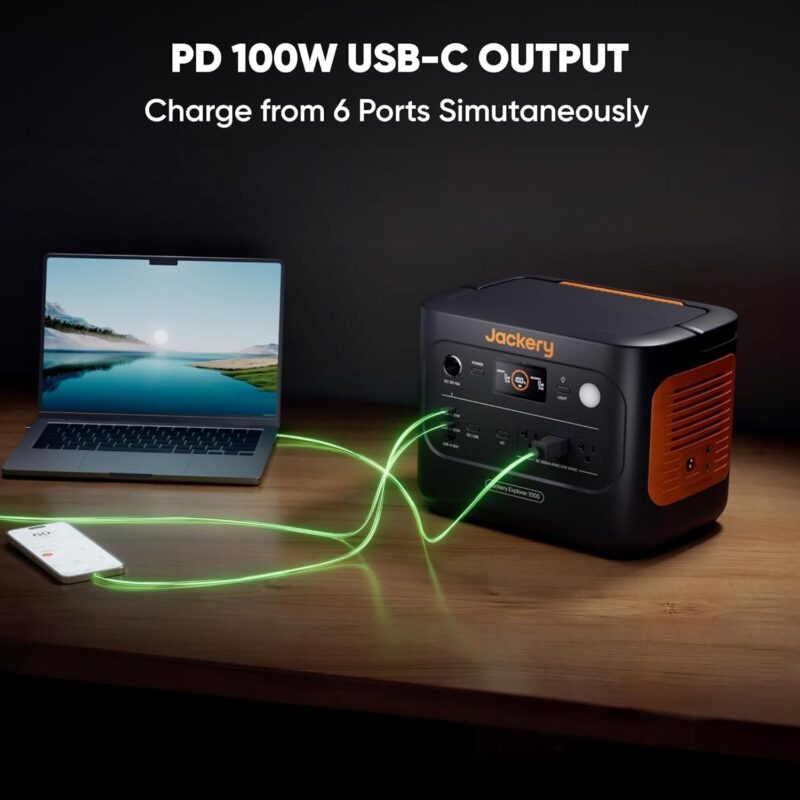 Jackery Explorer 1000 V2 Portable Power Station – 1070Wh LiFePO4 Solar Generator | 1500W AC & 100W USB-C Fast Charge for Camping & Emergency - Image 37