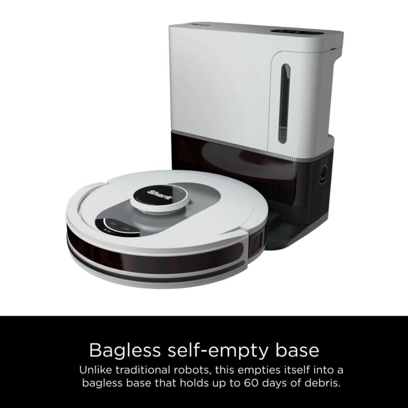Shark AI Ultra Robot Vacuum – Self-Emptying, Smart Mapping, Matrix Clean, 60-Day XL Base, Pet Hair Pickup, Voice/App Control, LiDAR Navigation for Carpet & Hard Floors - Image 4