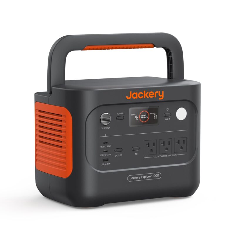 Jackery Explorer 1000 V2 Portable Power Station – 1070Wh LiFePO4 Solar Generator | 1500W AC & 100W USB-C Fast Charge for Camping & Emergency - Image 2