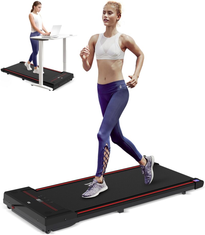 Sperax 3-in-1 Under-Desk Walking Pad – App & Remote-Controlled Vibration Treadmill, 2.5 HP Quiet Motor, 9% Auto-Incline (Red) - Image 2
