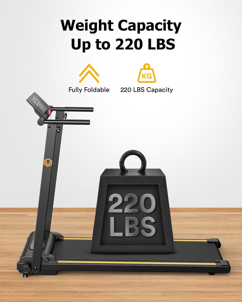 UREVO Under-Desk Walking Pad Treadmill – 0.6–6.2 MPH (1–10 km/h), 100 kg Capacity, Remote Control & LED Display, Foldable Compact Design - Image 17