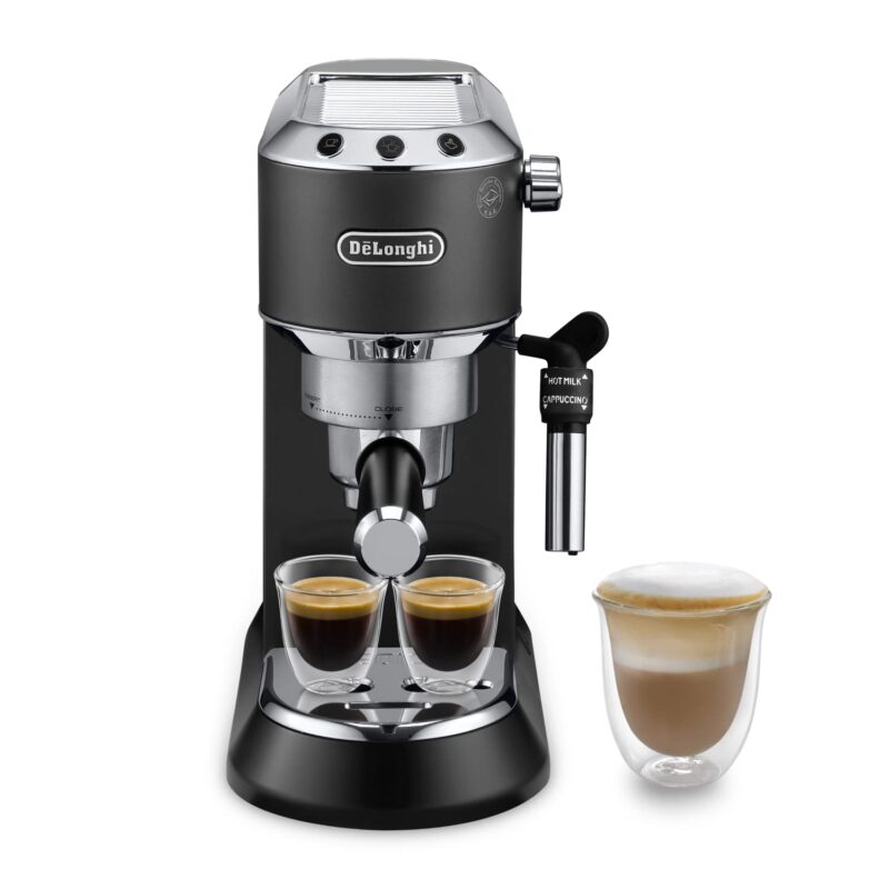 De'Longhi Dedica Style EC685.M Espresso Machine – Slim 15 cm Design, Milk Frother, 15-Bar Pressure, 1L Water Tank, Compatible with Ground Coffee & ESE Pods, Stainless Steel - Image 4