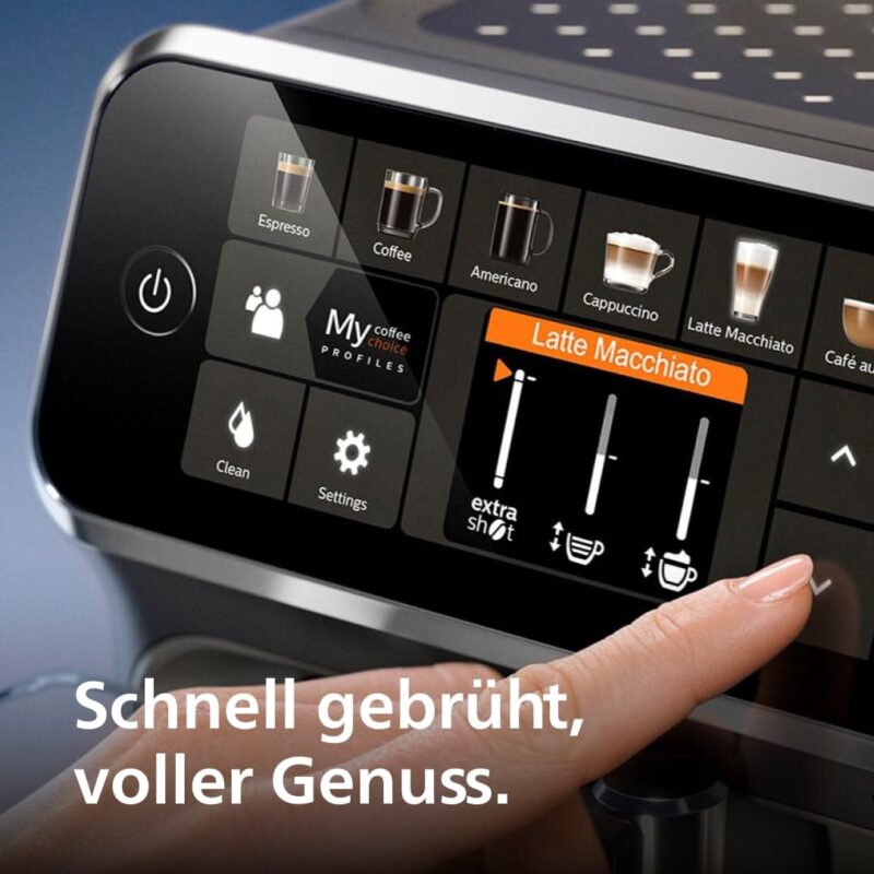 Philips Series 5400 LatteGo Fully Automatic Coffee Machine – 12 Drinks, TFT Touch Display, Built-in Grinder, EP5441/50 Black - Image 11