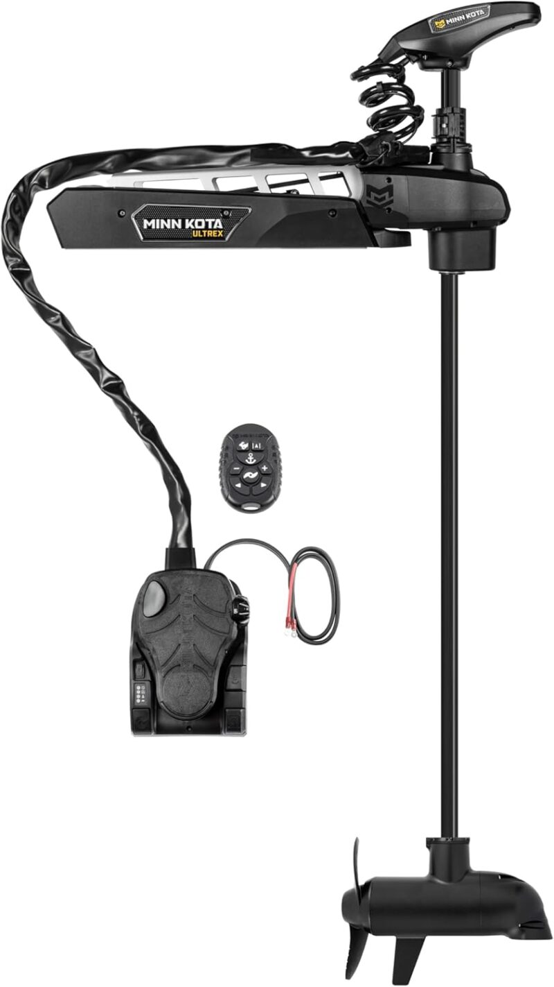 Minn Kota 1368902 Ultrex Quest 90/115 lb Thrust Brushless Bow-Mount Trolling Motor with Dual Spectrum CHIRP Sonar, Micro Remote, 60″ Shaft, Freshwater