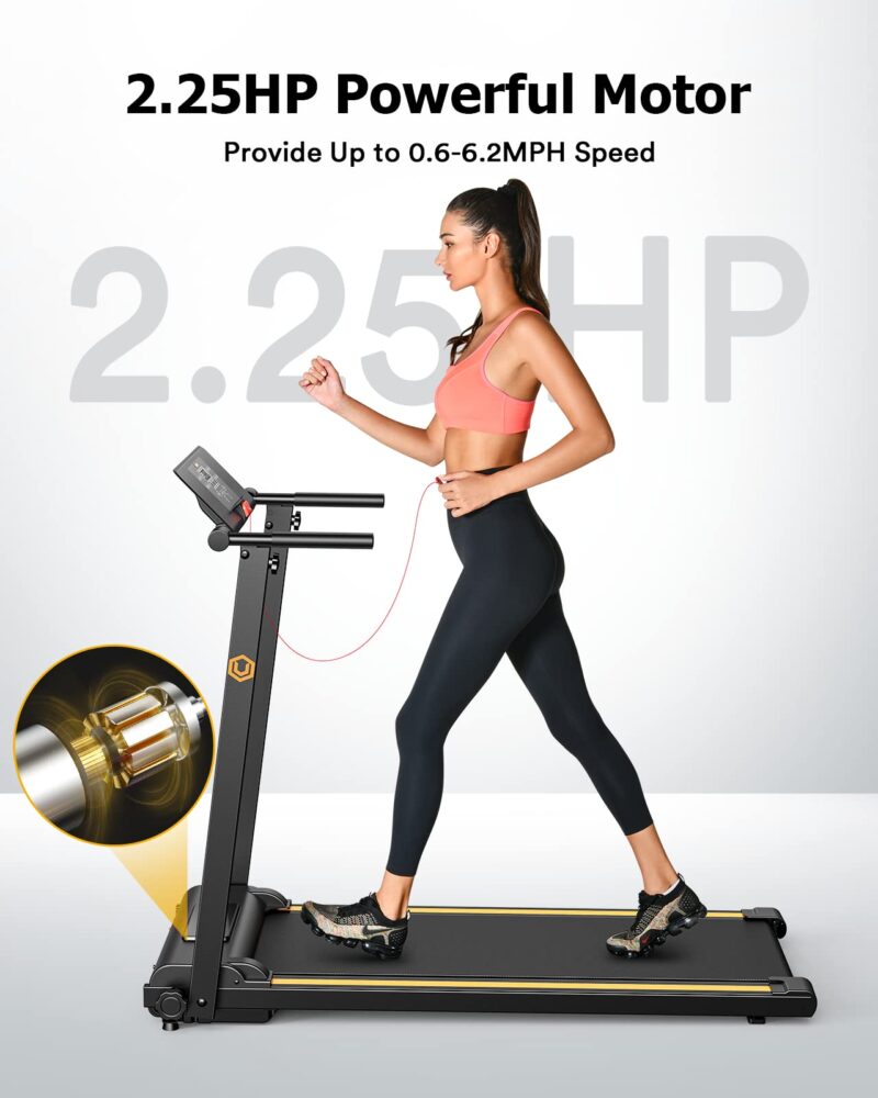 UREVO Under-Desk Walking Pad Treadmill – 0.6–6.2 MPH (1–10 km/h), 100 kg Capacity, Remote Control & LED Display, Foldable Compact Design - Image 5