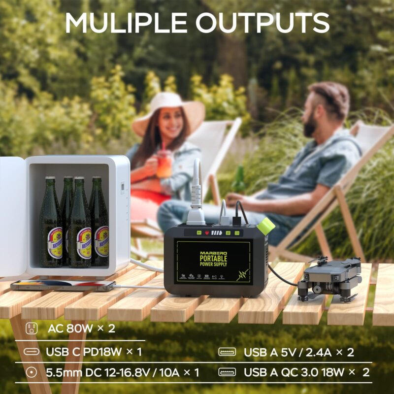 MARBERO M82 Portable Power Station – 88Wh/24000mAh Lithium Battery | 80W AC Output | Solar Rechargeable Backup Power Bank for Camping, Emergency, RV & Outdoor Use - Image 58