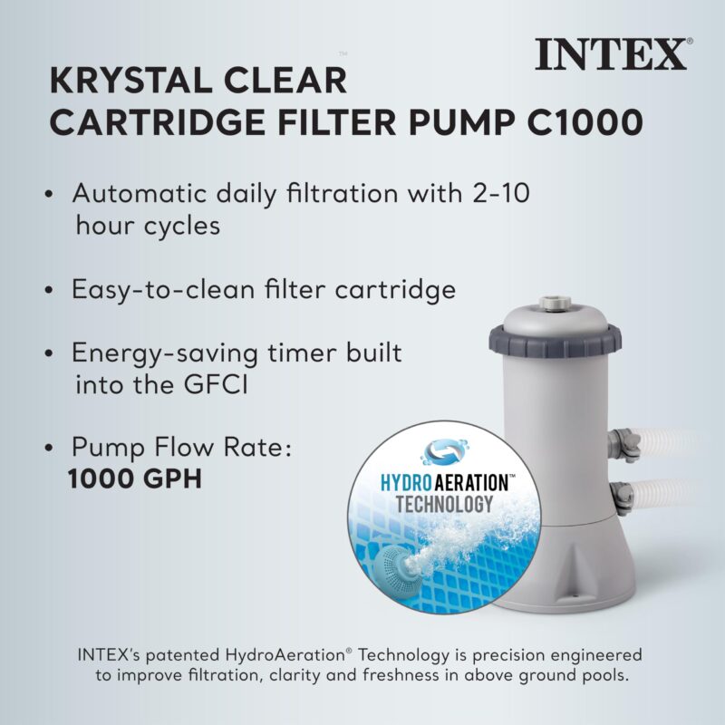 Intex 26701EH Prism Frame 10ft (3.05m) x 30in (76cm) Above Ground Pool Set – 1,185 Gallon (4,486L) Capacity with Filter Pump – Rust & Puncture Resistant, Quick Setup - Image 31