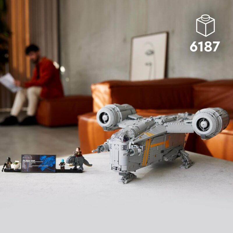 LEGO Star Wars UCS Razor Crest 75331 Ultimate Collectors Series Starship Model, Large Mandalorian Display Set for Adults, Includes Minifigures and Grogu - Image 3
