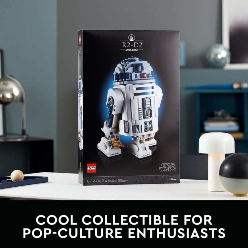 LEGO Star Wars R2-D2 75308 Droid Building Set for Adults, Collectible 3D Display Model with Info Plaque and Hidden Lightsaber, 2314 Pieces - Image 13