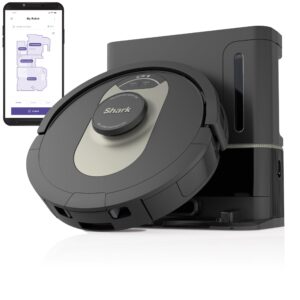 Shark AV2501AE AI Ultra Robot Vacuum with XL HEPA Self-Empty Base – 60-Day Capacity, Smart Mapping, LIDAR Navigation, Alexa Control, Perfect for Pet Hair, Carpet & Hard Floor, Bagless, Black