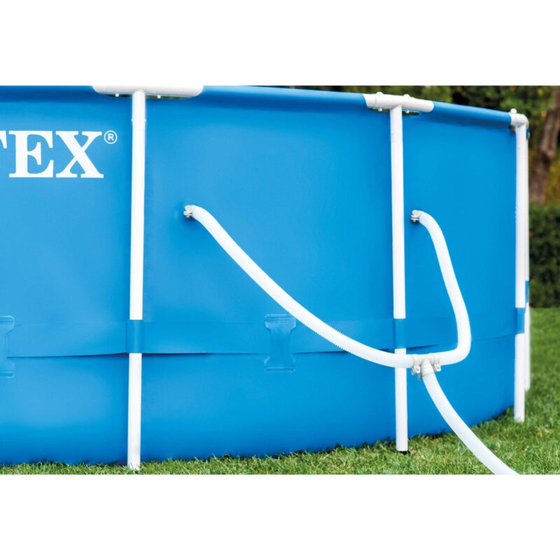 Intex 28211EH Metal Frame Pool Set – 12ft (3.66m) x 30in (76cm) Round Above Ground Swimming Pool with 530 GPH Pump – 1,718 Gallon (6,504L) Capacity – 3-Ply Puncture-Resistant PVC – Rust-Resistant Frame - Image 10