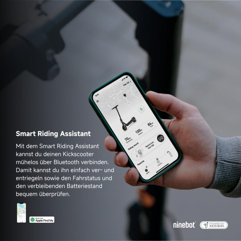 Segway-Ninebot MAX G2 D Electric Scooter for Adults – 70 km Range, 20 km/h Speed, Dual Suspension, Apple Find My, Road-Legal (EU) - Image 6