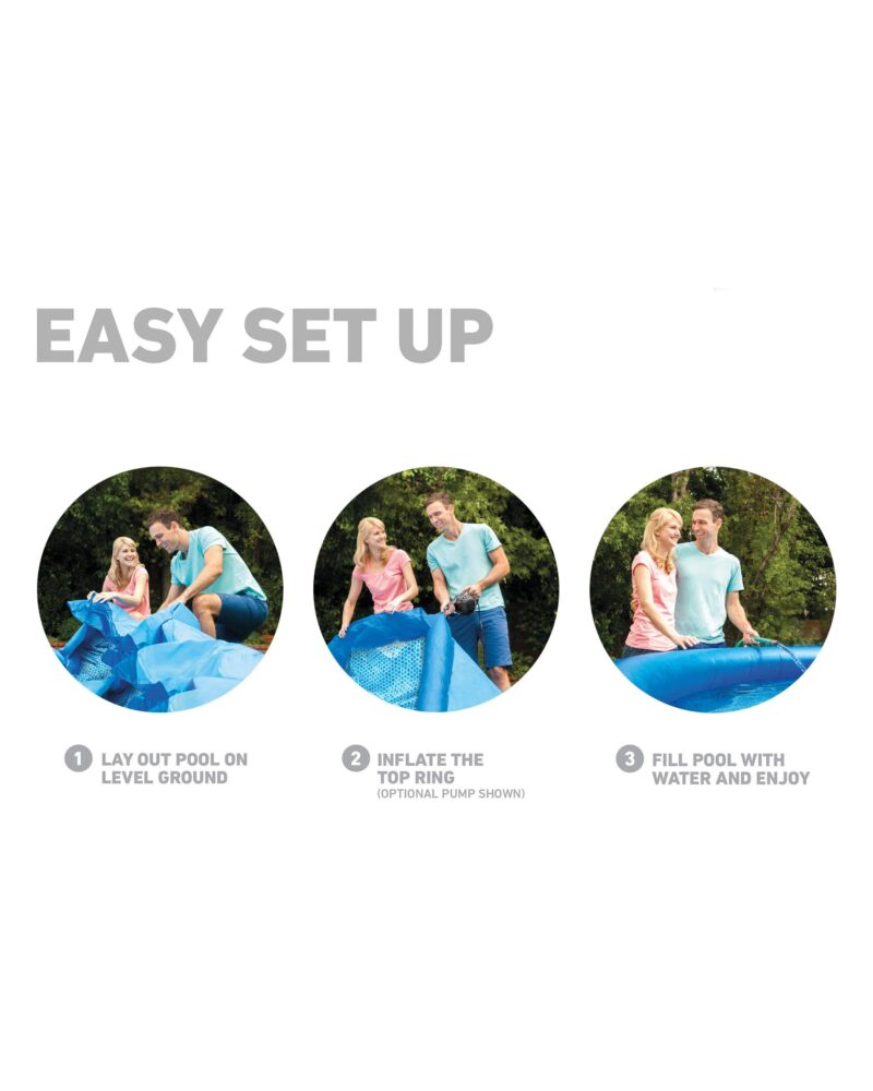 Intex 28167EH Easy Set Inflatable Pool Set – 15ft (4.57m) x 48in (122cm) Round Above Ground Pool with 1,000 GPH Pump, Ladder, Cover & Ground Cloth – 3,736 Gallon (14,141L) Capacity – 3-Ply PVC - Image 46