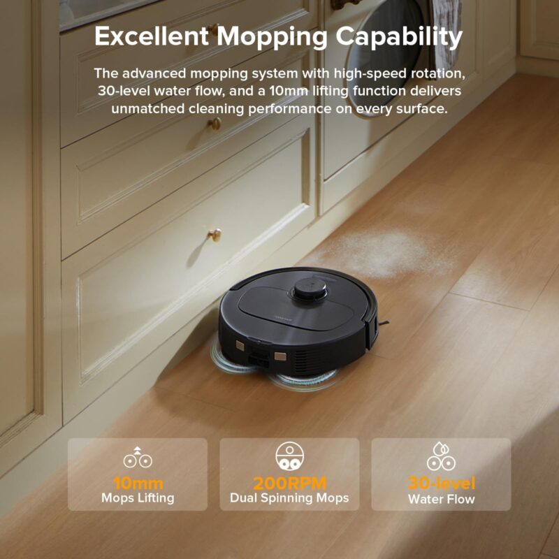 Roborock Qrevo Series Robot Vacuum and Mop – 8000Pa Suction, Dual Spinning Mops, LiDAR Navigation, Self-Emptying Dock, Smart App & Pet Hair Cleaning - Image 9