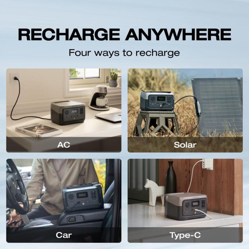 EF ECOFLOW RIVER 2 Portable Power Station – 256 Wh LiFePO₄ | 1-Hour Fast Charge & 2× Up to 600 W AC Outlets | Solar Generator for Camping, RV & Home Backup - Image 24