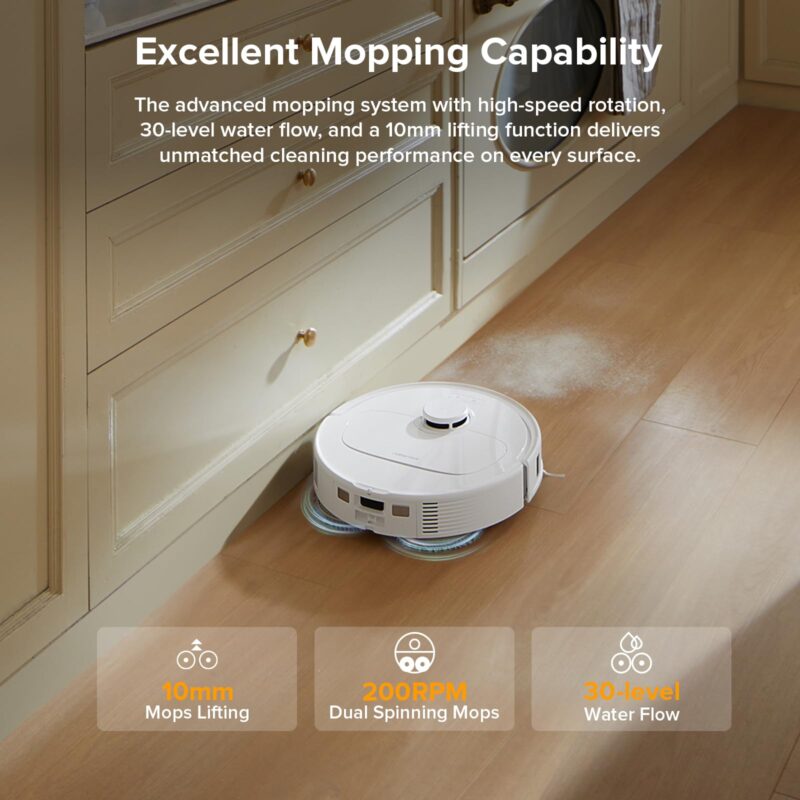 Roborock Qrevo Series Robot Vacuum and Mop – 8000Pa Suction, Dual Spinning Mops, LiDAR Navigation, Self-Emptying Dock, Smart App & Pet Hair Cleaning - Image 17