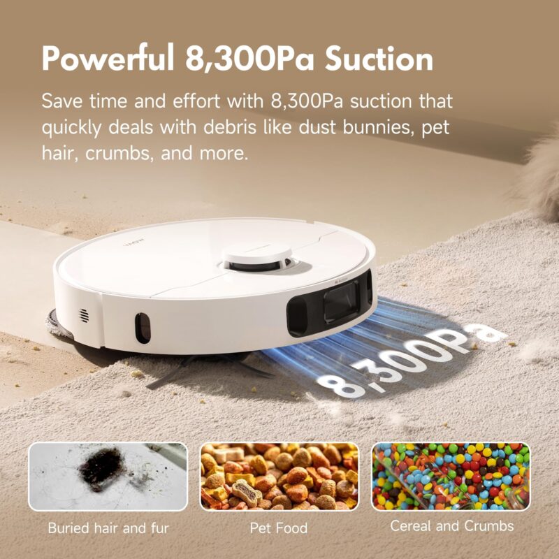 MOVA P10 Pro Ultra Robot Vacuum & Mop Combo | 13,000Pa Suction, 149℉ Mop Washing, Dual Spinning Mop, Auto Empty, App Control - Image 3