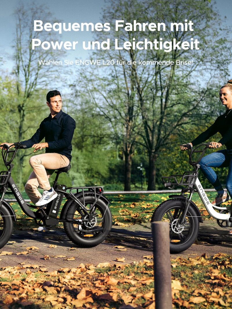 ENGWE L20 BOOST 20″ / 508 mm Fat-Tyre E-Bike – 250 W Motor, 48 V 13 Ah Battery, 75 Nm Torque, 150 km / 93 mi Range - Image 23