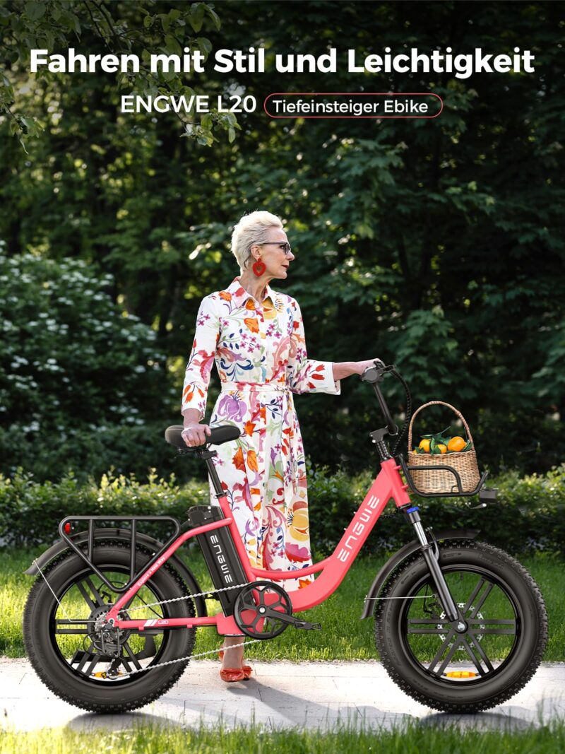 ENGWE L20 BOOST 20″ / 508 mm Fat-Tyre E-Bike – 250 W Motor, 48 V 13 Ah Battery, 75 Nm Torque, 150 km / 93 mi Range - Image 24