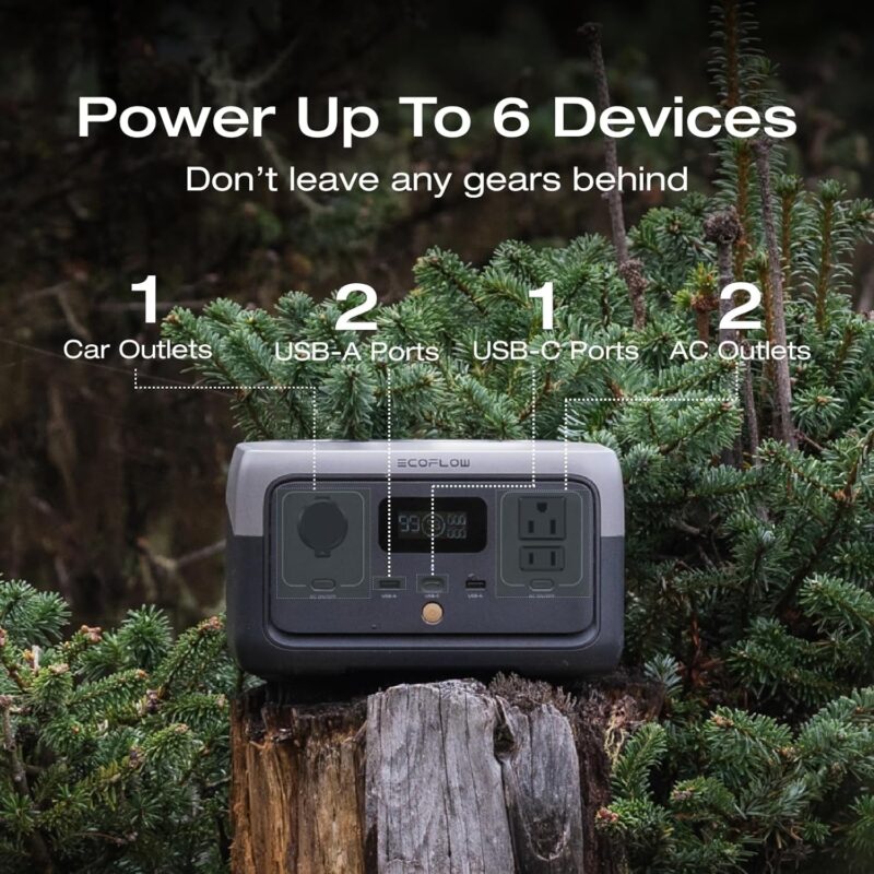 EF ECOFLOW RIVER 2 Portable Power Station – 256 Wh LiFePO₄ | 1-Hour Fast Charge & 2× Up to 600 W AC Outlets | Solar Generator for Camping, RV & Home Backup - Image 10