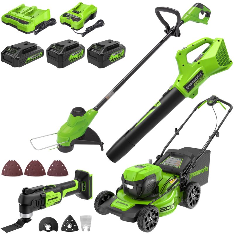 Greenworks 48V Brushless Cordless Push Lawn Mower – 17″ (43 cm) Deck, Dual 4.0 Ah Batteries & Rapid Charger, 45 Min Runtime - Image 9