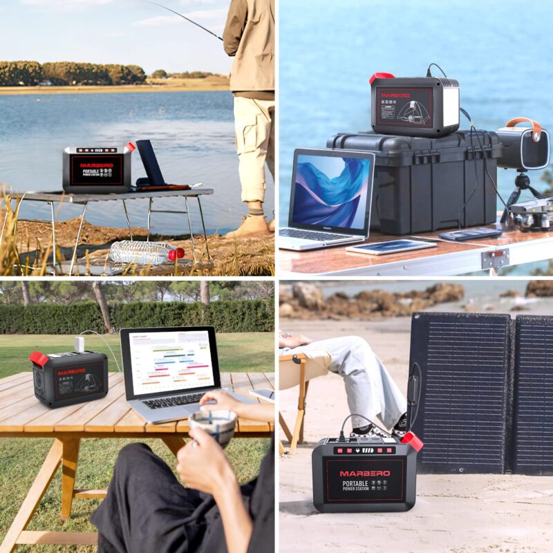 MARBERO M82 Portable Power Station – 88Wh/24000mAh Lithium Battery | 80W AC Output | Solar Rechargeable Backup Power Bank for Camping, Emergency, RV & Outdoor Use - Image 12