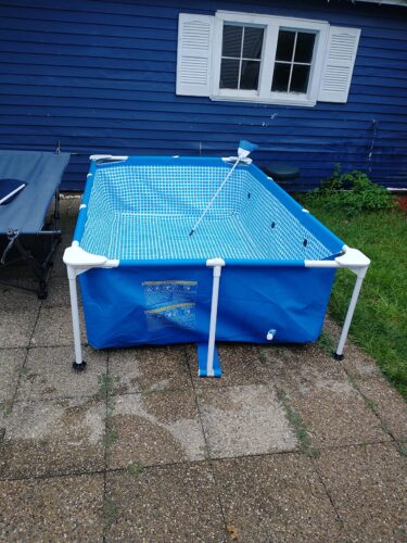Intex 9.8ft x 6.6ft x 29.5in (300cm x 201cm x 75cm) Rectangular Above Ground Pool with Metal Frame & Flow Control Valve – Easy Setup Family Backyard Pool – 4,500L Capacity – Blue photo review