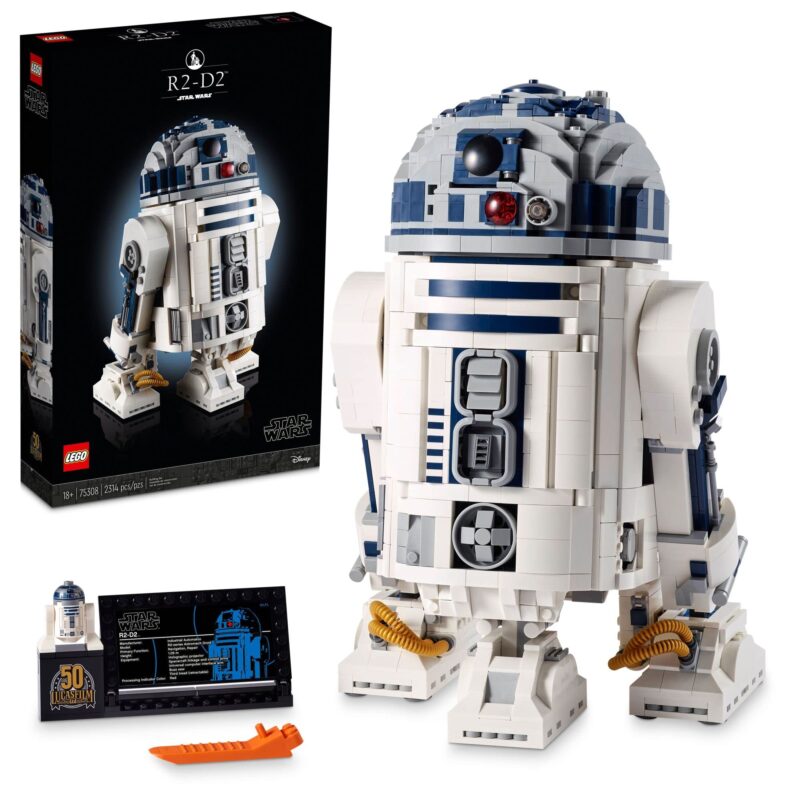 LEGO Star Wars R2-D2 75308 Droid Building Set for Adults, Collectible 3D Display Model with Info Plaque and Hidden Lightsaber, 2314 Pieces - Image 2