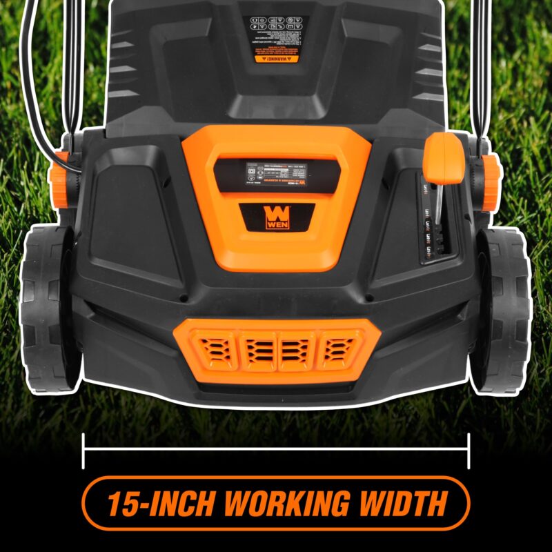 WEN 15″ (38 cm) 13-Amp Corded Dethatcher & Scarifier with 12-Gallon (45 L) Collection Bag – Model DT1315 - Image 32