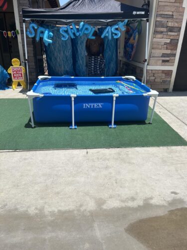 Intex 9.8ft x 6.6ft x 29.5in (300cm x 201cm x 75cm) Rectangular Above Ground Pool with Metal Frame & Flow Control Valve – Easy Setup Family Backyard Pool – 4,500L Capacity – Blue photo review