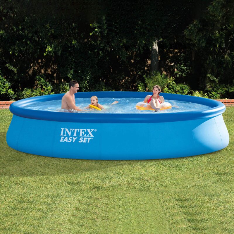 Intex 28167EH Easy Set Inflatable Pool Set – 15ft (4.57m) x 48in (122cm) Round Above Ground Pool with 1,000 GPH Pump, Ladder, Cover & Ground Cloth – 3,736 Gallon (14,141L) Capacity – 3-Ply PVC - Image 17