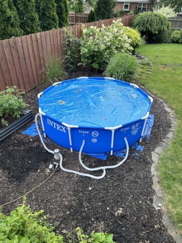 Intex 28211EH Metal Frame Pool Set – 12ft (3.66m) x 30in (76cm) Round Above Ground Swimming Pool with 530 GPH Pump – 1,718 Gallon (6,504L) Capacity – 3-Ply Puncture-Resistant PVC – Rust-Resistant Frame photo review