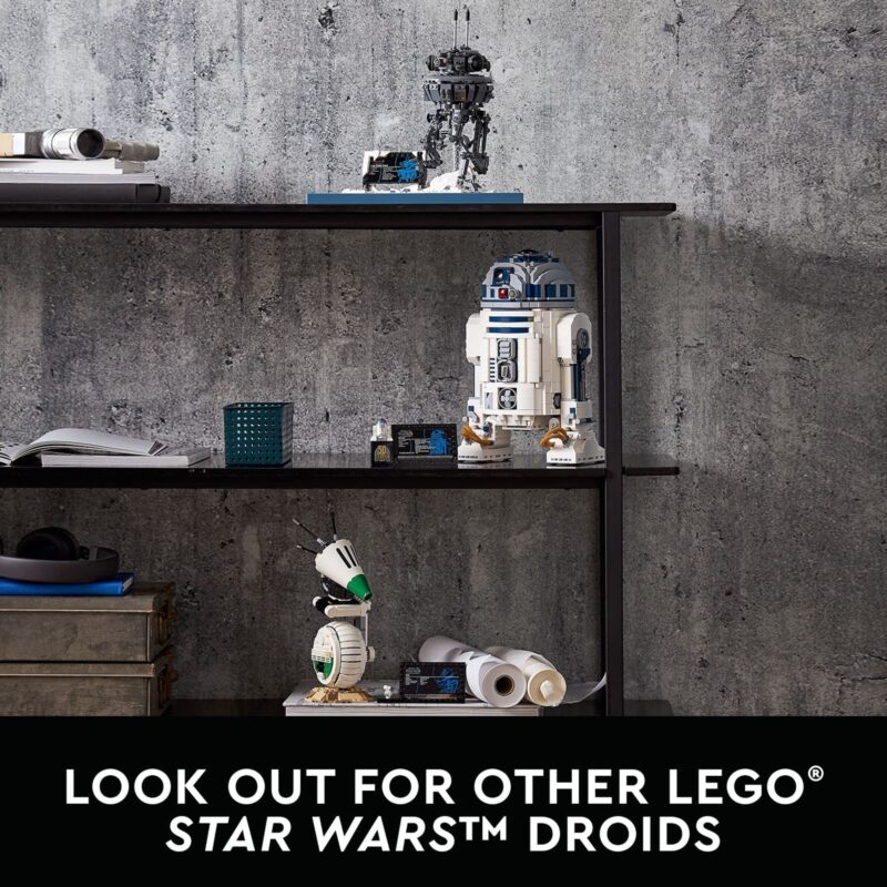 LEGO Star Wars R2-D2 75308 Droid Building Set for Adults, Collectible 3D Display Model with Info Plaque and Hidden Lightsaber, 2314 Pieces - Image 9