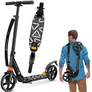 KESSER Pro-S Foldable Kick Scooter – 205 mm Wheels, Lightweight Aluminum, Adjustable Handlebar, 100 kg Max