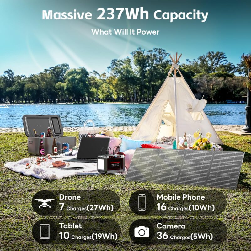 MARBERO M82 Portable Power Station – 88Wh/24000mAh Lithium Battery | 80W AC Output | Solar Rechargeable Backup Power Bank for Camping, Emergency, RV & Outdoor Use - Image 31