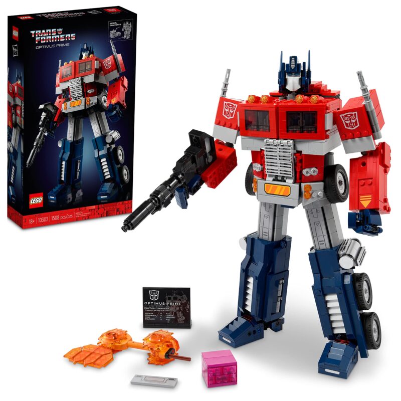 LEGO Icons Optimus Prime Transformers Set 10302 – 2-in-1 Robot and Truck Collectible Model Kit for Adults with Weapons & Accessories – Build & Display Autobot Leader – 1,508 Pieces - Image 2