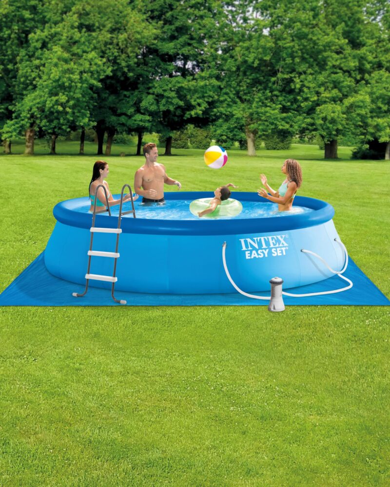Intex 28167EH Easy Set Inflatable Pool Set – 15ft (4.57m) x 48in (122cm) Round Above Ground Pool with 1,000 GPH Pump, Ladder, Cover & Ground Cloth – 3,736 Gallon (14,141L) Capacity – 3-Ply PVC - Image 18