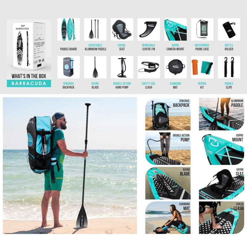 Aqua Spirit Barracuda iSUP/Kayak Inflatable Stand Up Paddle Board 2025 - Image 12